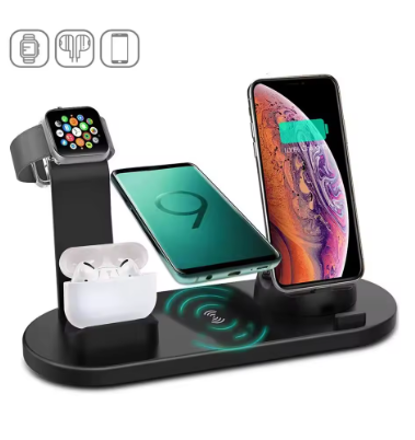 Estación de Carga Inalámbrica-Carga tu iPhone, Apple Watch y AirPods al mismo tiempo